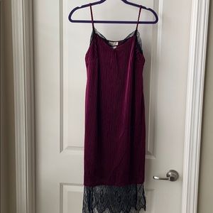 Velvet midi dress